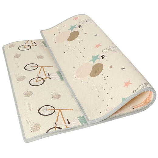 Manlong (Manlong) Baby Crawling Matte Baby verdickte Haushaltslosenloser Ixpe Floor Matte Kinder kriechelnde Mattenzaun integriert [doppelseitigem XPE] Waldelefant + Waldvogel 180*120*2 cm [Manlong Factory Haartory] Haare]