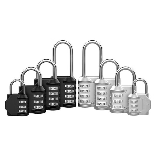 Passwort sperren Vorhängeschloss kleiner Haushaltstür Schloss Studenten Schlaflochschrank Koffer Rucksack Lock Helm Fitnessdiebstahl Mini-Vorhängeschloss-Silver-3-Grad-Passwort-1-Pack