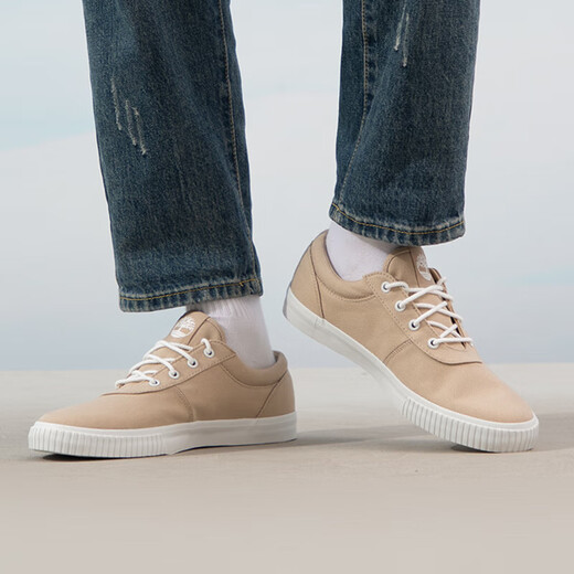 添柏岚（Timberland）官方男鞋 夏季户外轻便透气运动鞋防滑耐磨休闲鞋帆布鞋板鞋A6629 A661NER1/浅米色 (晒图退5) 43