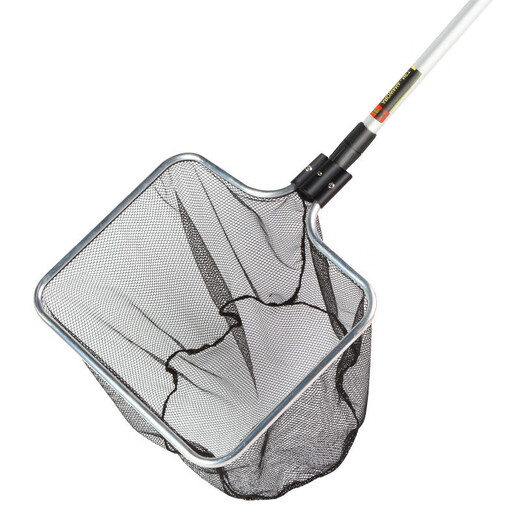 Haizhen fishing net, fishing net, koi fish pond net, goldfish fish tank copy net, aluminum alloy small dragon fish hand copy net, stainless steel retractable medium length 83cm, net depth 22cm