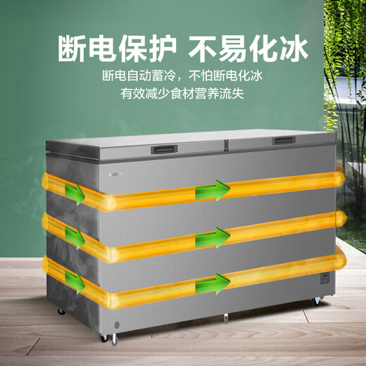 美菱（MeiLing）【线下同款】商用大冷柜冷藏冷冻商超肉食速冻茶叶鲜花储存柜零下40度低温大冷冻冰柜 BC/BD-736DTE【PCM内胆】星砂银