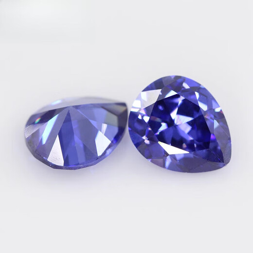MHFDO tanzanite sapphire loose stone pear-shaped ring face drop-shaped zircon blue zircon CZ diamond 2*3mm