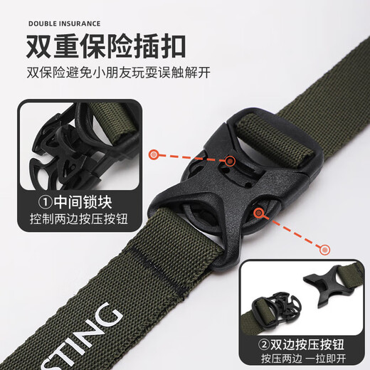 黛惑户外捆绑带卡扣固定带打包带露营行李箱绑带帐篷背包睡袋收紧扎带 黑色2XL-210CM2条装