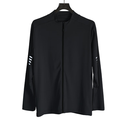 OIMG American fitness clothes men's sports long-sleeved cycling jacket quick-drying slim stretch running training zipper cardigan gray XL recommended 140-160Jin Jin equals 0.5 kg