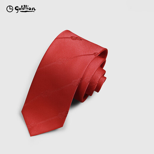 金利来（Goldlion）【新年礼物】金利来领带男士商务正装结婚订婚轻奢品牌领带男 手打款-红色（7cm） 礼盒装