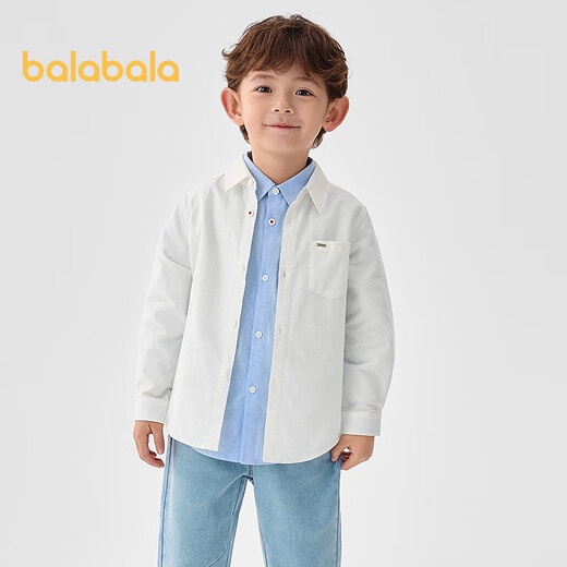 Balabala children's shirt 2025 girls and boys tops long-sleeved shirts spring shopping mall same style 202125102201