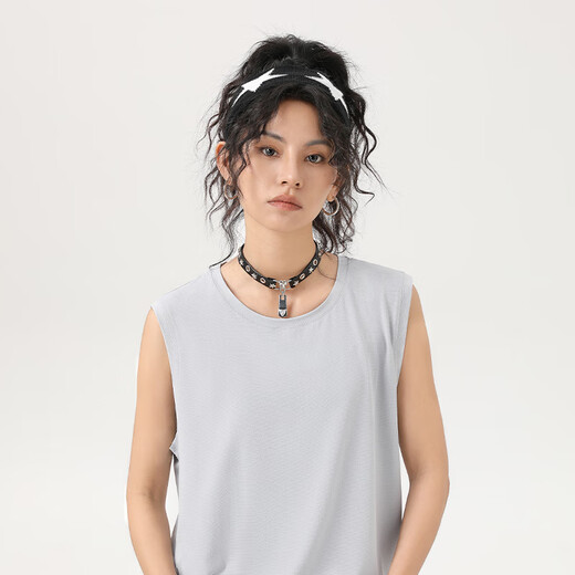 Miniso (MINISO) ice silk vest men 2025 new sun protection and breathable men's sports fitness sleeveless vest T-shirt White L