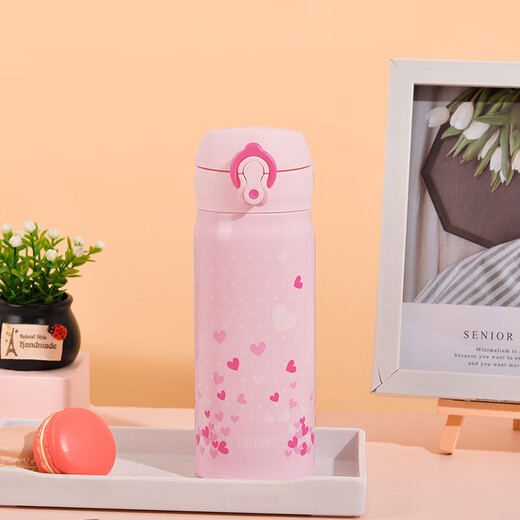 THERMOS thermos cup 400ml imported stainless steel thermal insulation cup children's water cup JNL-403 love powder