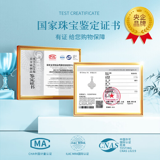 China Gold (CHINA GOLD) Four-leaf Clover Platinum Necklace Women's Platinum Pendant Clavicle Chain Birthday Gift for Girlfriend and Wife Wedding Anniversary Platinum Shining Four-leaf Clover Pendant + Platinum Chain - Pricing