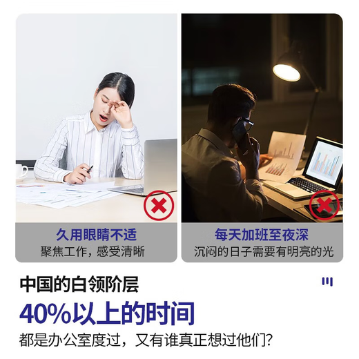 Dengling office restaurant chandelier full spectrum eye protection led flat panel strip light office building supermarket live broadcast room lighting decoration