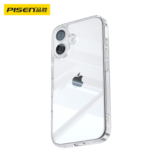 品胜 适用苹果16手机壳iPhone16保护套简约透明 防摔抗指纹耐磨超薄超透网红软边 透明
