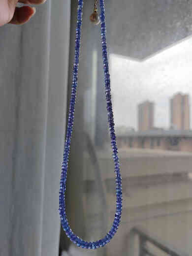 Ожерелье Fujiu Natural из Индии, импортированное из танзанита, высококачественное, ледяное, прозрачное, сине-фиолетовое, ожерелье из драгоценного камня, ожерелье из розового турмалина, браслет, новое поступление, размер благосостояния 3,2 или около того, длина браслета 16+