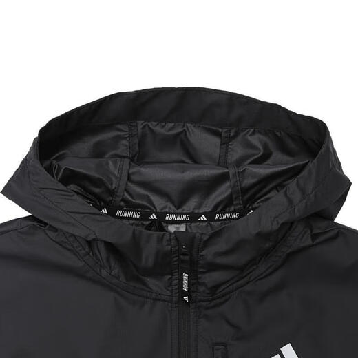 阿迪达斯（adidas）官方外套男装25春新款户外健身训练运动服三条纹防风连帽休闲夹克 IN1483 XL