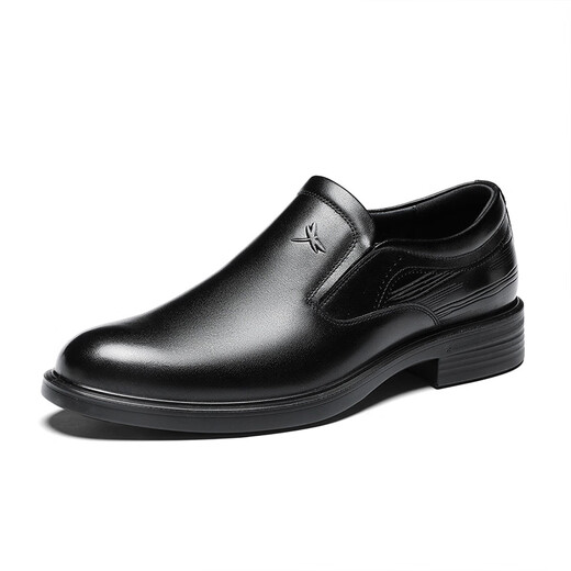 Red Dragonfly Herrenschuhe neue oberste Schicht Cowide Britisch-Style Formal Lederschuhe Herrengeschäft Casual Pendler Dad Schuhe Schwarz [Vier-Jahreszeiten-Single-Schuhe] WTA15254 40 Lederschuhgröße, dieser Stil 40 = Sportschuhgröße 41