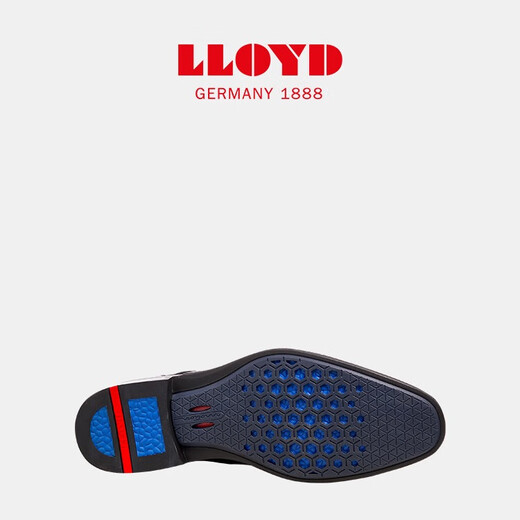 利来（LLOYD）德国进口男鞋牛皮系带拼接商务通勤正装德比鞋标准楦平底11153 黑色 40