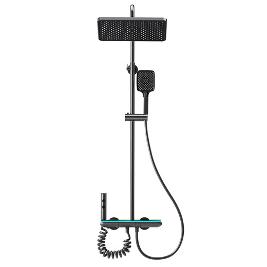 Jomow Smart Shower Set complet Ensemble complet de corps en cuivre Affichage numérique Température constante avec des touches de piano à la maison Ambie Ambie