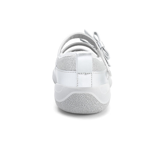 Saturday (St&Sat) children's shoes, girls' small leather shoes, 2025 spring new style fashionable princess shoes, performance shoes, girls and children's shoes, dancing stars silver 32, inner length about 20.7cm