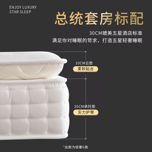 Shareenow Hilton Fünf-Sterne-Hotel Silent Spring Independent Independent Latex Matratze Vakuum-Kompressionsrollpack