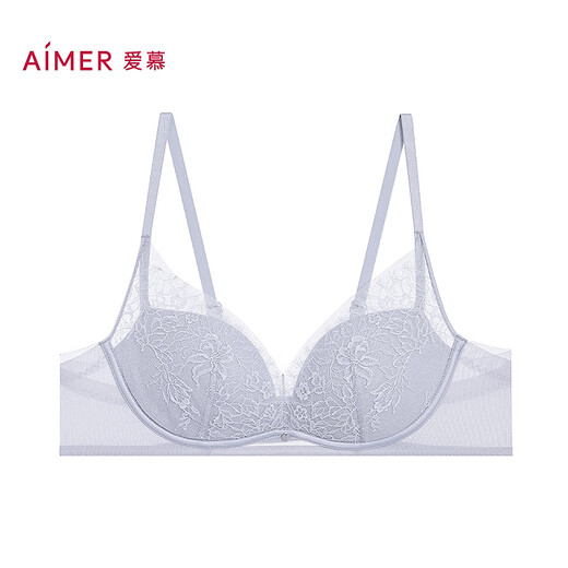 Ai Meng ropa interior para mujeres pequeños senos pequeños reunidos de malla de encaje sexy am17a761 amanecer gris 55e 80c
