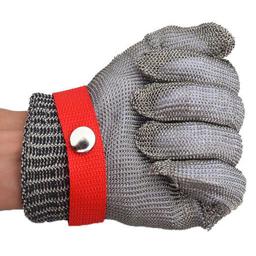 Anillo de acero Guantes anti-corte de acero inoxidable Guantes de punción y heridas anti-cortes Guantes de alambre de acero Corte de cuchillo anti-corte Corte manual de cinco dedos 316 Guantes de hierro de acero inoxidable de acero inoxidable SN6627 Small S (para mujeres) _single precio