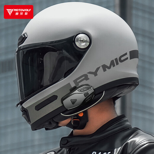 MOTOWOLF motorcycle rider full helmet half helmet Bluetooth headset ultra-long battery life waterproof noise reduction riding equipment black