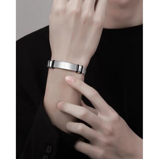 Guanpuge Fat Donglai same style men's platinum bracelet new product men's platinum trendy niche design woven watch strap bracelet jewelry accessories