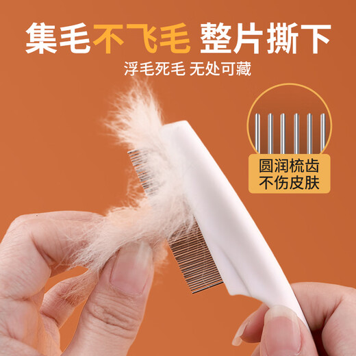 QiOh dog comb, cat comb, special cat grooming comb, Teddy Bichon face comb, cleaning tool, flea comb, complete supplies, upgraded large size + massage comb, fluffy hair
