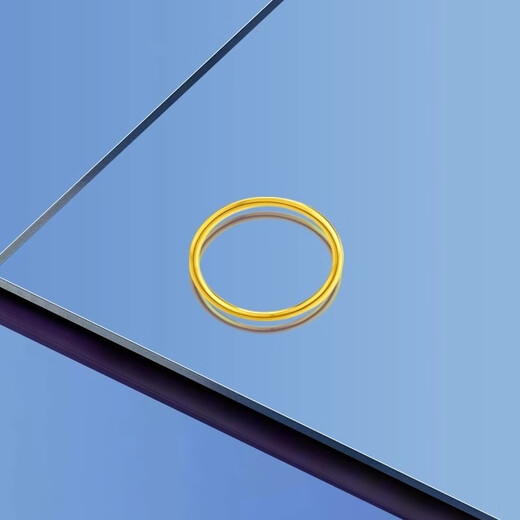 CAMPUSKINGLY Old Phoenix 24K pure gold 999 ancient method ring Sansheng III ring for men and women as a couple gift for girls 0.99g of the same style No. 7 ring (90-100 Jin Jin is equal to about 0.5 kg)