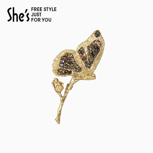 She s Qianzi light luxury retro butterfly brooch niche design suit brooch brooch birthday gift for girlfriend