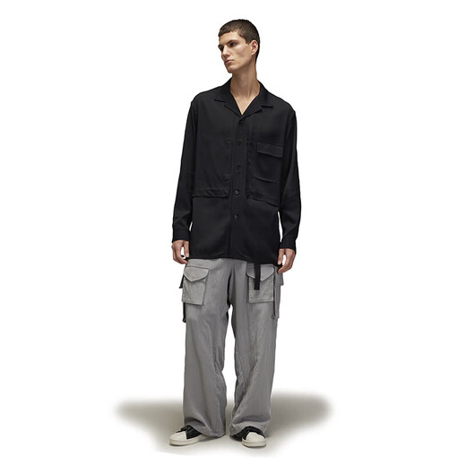 Y-3【出游必备】2025新款男士衬衫中长款休闲上衣52JD3524 黑色 S