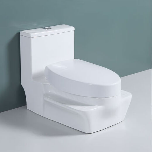 Jiumuwang's new toilet modified one-piece exposed pit digging ceramic anti-odor desktop squatting two-in-one dual-purpose toilet for adults without bay model half cover plate 5-layer nano-resistant 405mm