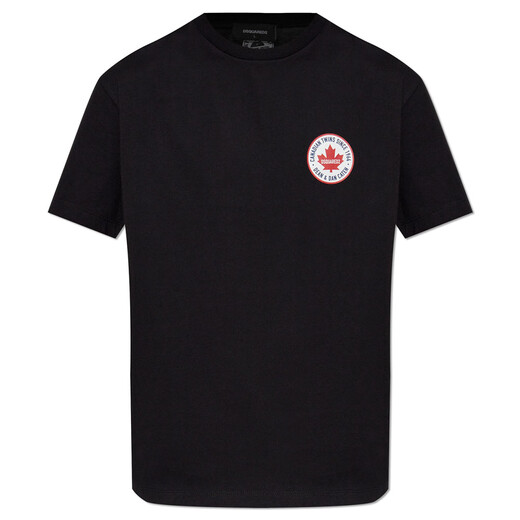 DSquared2/D2次方 奢潮男士时尚简约短袖圆领T恤 S74GD1396 D20020 黑色 900 3XL