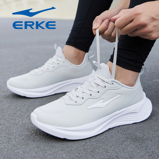 Hongxing Erke Men's Shoes Summer 2025 New Dad Soft Sole Sneakers Mesh Shoes Mesh Мужские кроссовки для мужской кроссовки дышащие повседневные туфли 3523 серо-белые и белые [водонепроницаемый верхний 3285 тот же стиль] 41 высокая стоимость