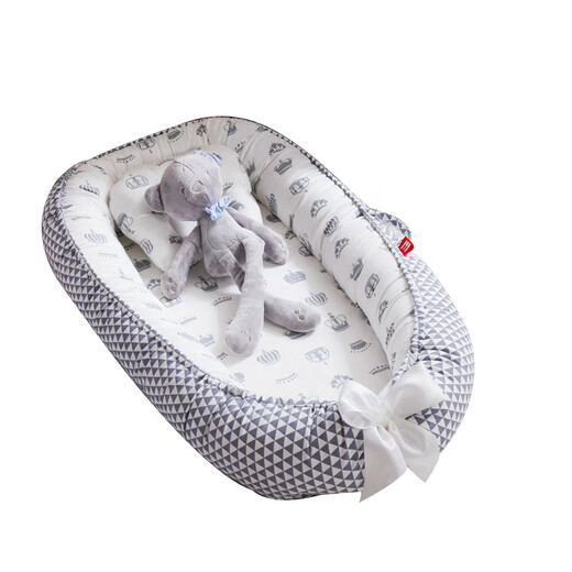 Chuangjingyi selects newborn bionic sleeping bed, safe uterine bed, crib, baby anti-jumping bed, mid-bed, autumn and winter coaxing sleep, Forest Pink HDJ 50*85