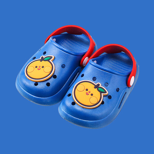 G. DUCKKIDS新品儿童洞洞鞋男童女童卡通水果居家外穿沙滩鞋软底防滑沙滩鞋 黄色 18 -19(脚长120mm)