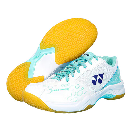 YONEX尤尼克斯羽毛球鞋减震耐磨比赛训练专业动力垫SHB101CR白薄荷37