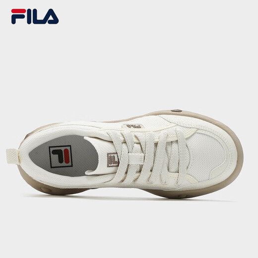 FILA official women's shoes COOKIES retro canvas shoes 2025 summer new cookie shoes sports and casual shoes tofu white-TF 38
