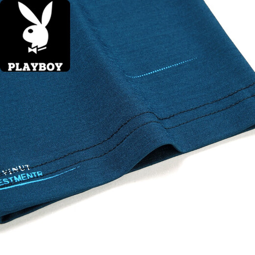 花花公子（PLAYBOY）冰丝短袖t恤男夏季中年翻领有口袋冰丝T恤中老年爸爸装 753井字格绿色 M 165建议95-115斤