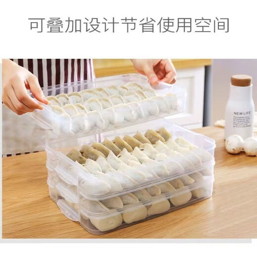 FANCYCHIC Dumpling Box Kitchen Extra Thick Dumpling Box Refrigerator Fresh Box Dumpling Box Large Capacity Extra Large Frozen Storage Box R-Nordic Green High Preservation and Anti-odor 0 Extra Large Thickened Model 5 Layers 5 Covers Can Hold 375 Pieces
