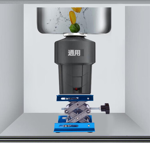 CLCEY kitchen garbage disposer shock-absorbing bracket support frame lifting table kitchen waste machine bracket load-bearing base thickened stainless steel 10*10 adjustable height plating