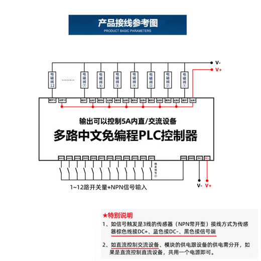 Multi-channel programmable PLC cycle time relay power off delay module DC touch screen control 12V24V YIO8-A module (DC7-24V)