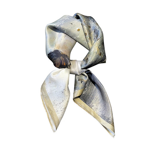 Calznklien silk scarf for women 100% mulberry silk small square scarf 2025 practical high-end birthday gift for mother elder leader [oil painting princess] light luxury high-end gift box
