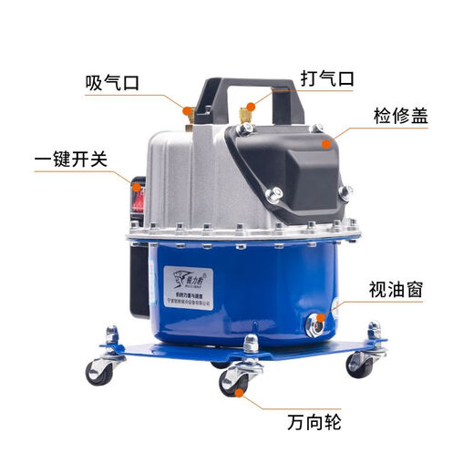 SM car air conditioner whipping dual-purpose vacuum pump refrigerator repair tool tire inflator refrigerant filling adjustable motor 990 single machine + executive version silicone oil dual meter for 60 people