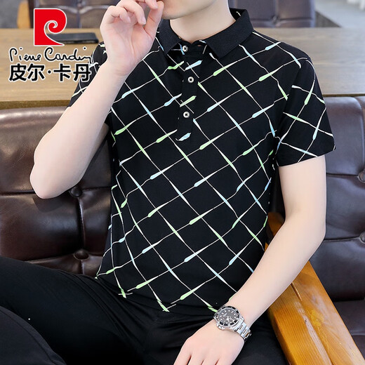 皮尔卡丹（pierre cardin）2025春秋新款POLO.领短袖男ins修身翻领半袖T恤男士体恤上衣服 F9226卡其 2XL