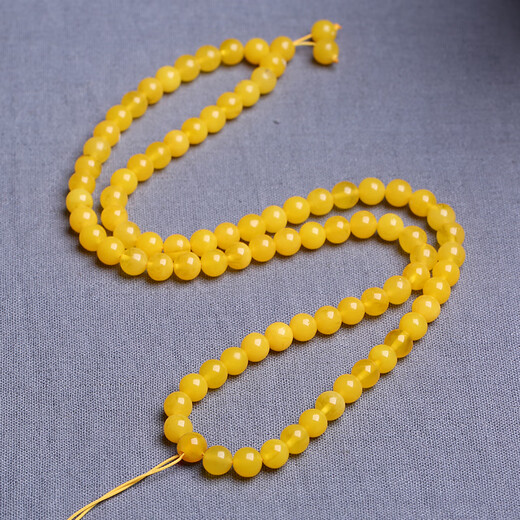 Shuque natural beeswax amber necklace sweater chain pendant bead chain lanyard round bead bracelet DIY accessories with chain for men and women No. 18 bead chain is about 75MM long (cm)