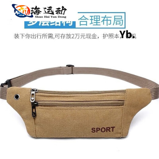 Zkhe One-Punkte-Kauf-Taillenbeutel für Männer und Frauen Baustelle Multifunktional wasserdichte Kleidung-resistente Kapazität Bargeldgeschäftsarbeit und betreibt Sport Canvas Tailentasche Classic Black Black