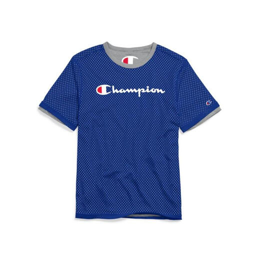 Champion冠军男 户外T恤上衣圆领短袖网眼透气吸汗快干舒适休闲T4504  549922 Surf The Web/Oxford Grey 2XL