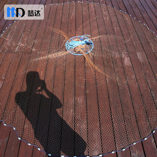 Mengda's new large flying disc type hand throwing net American fishing net throwing net hand throwing net fishing net fishing automatic easy throwing spin net throwing flying disc type hand throwing net children's model without gifts