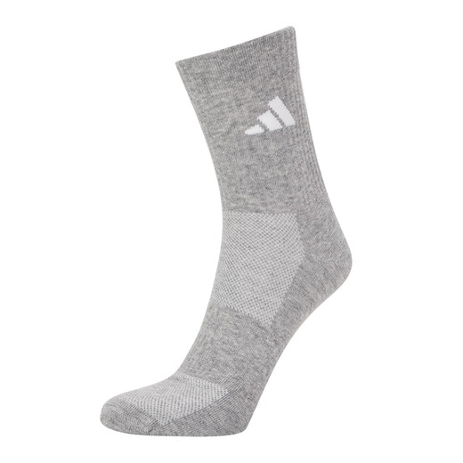 Calcetines Adidas para hombres y mujeres 25 Summer Nuevo par triple de triple parrillado Entrenamiento deportivo de baloncesto transpirable Calcetines informales JC9272/Negro, blanco y gris/Medio/Medio Tubo/tres pares [l] Tamaño de zapato sugerido: 43-46/26-28 cm