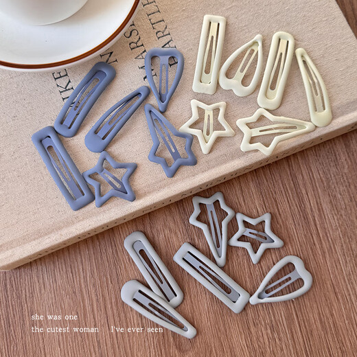 Morning Star Korean light color star bangs side clip women's new forehead hair clip water drop bb clip cute headdress hair accessories star clip 3 pack recommended